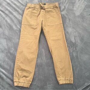 Tan Chinos with Elastic Waistband and Relaxed Fit
